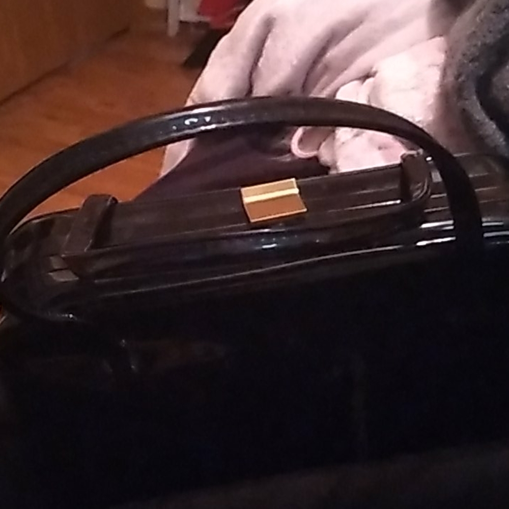 Leather mini clutch